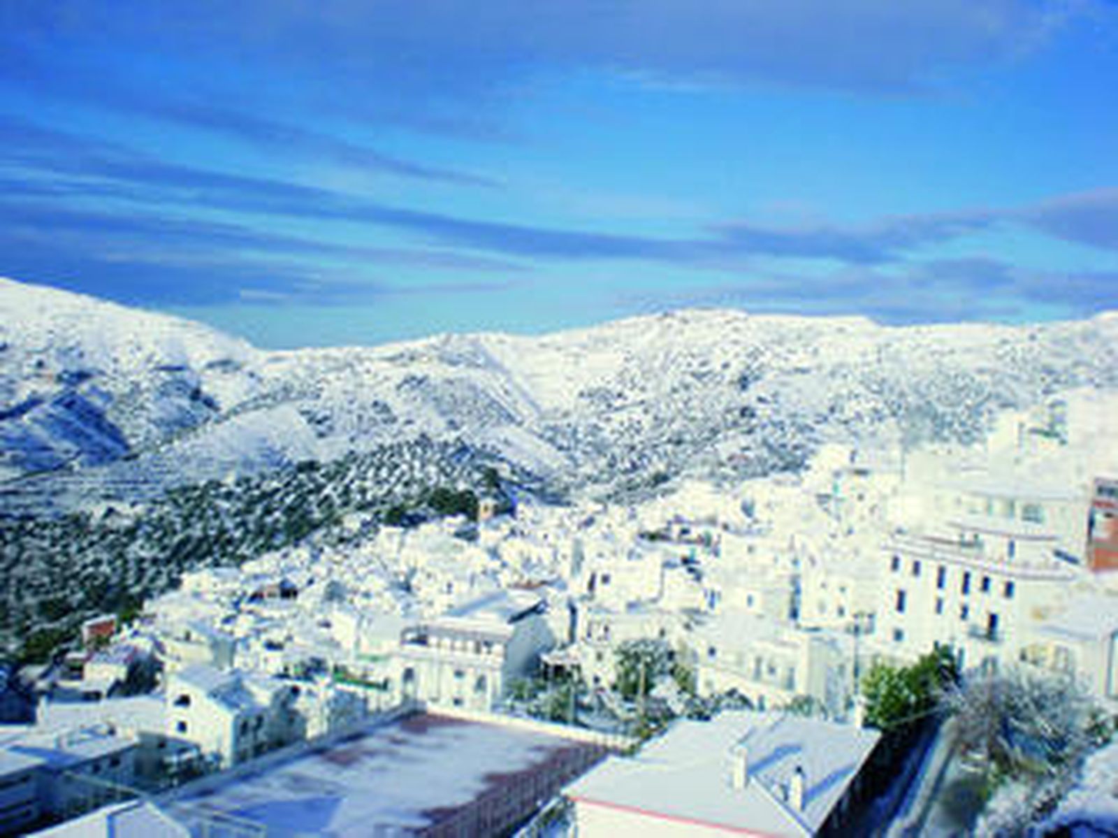 Nieve sobre Canillas de Albaida, hace poco más de una semana.