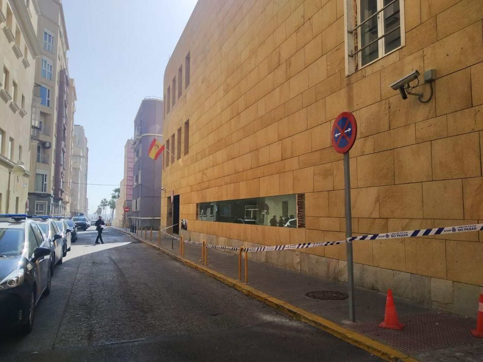 Desperfectos en la Comisaría de la Policía Nacional de Cádiz