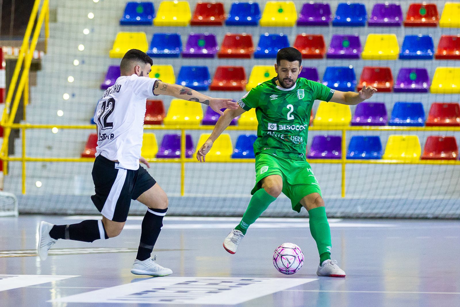 Burrito, en un partido en casa.