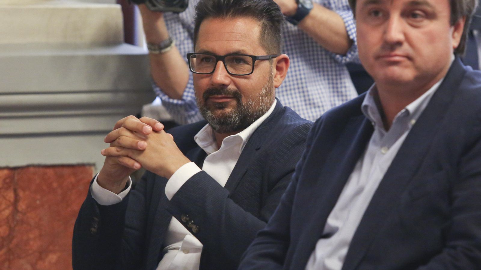 Francisco Pomares, ayer, junto a Avelino Barrionuevo.