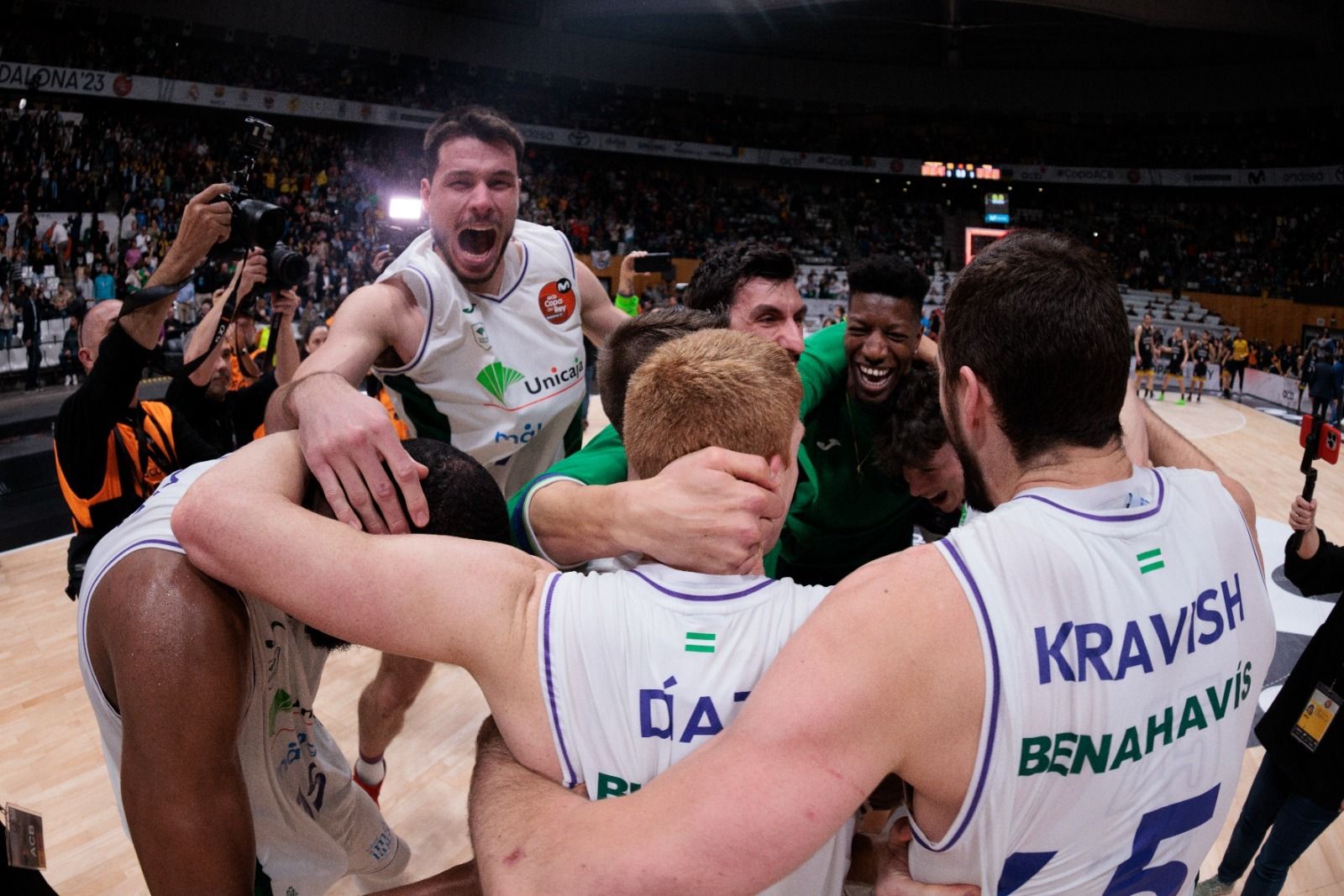 La celebración del Unicaja como campeón de la Copa del Rey, en imágenes