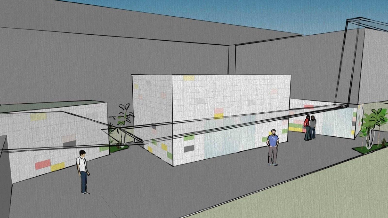 Proyección del futuro centro.