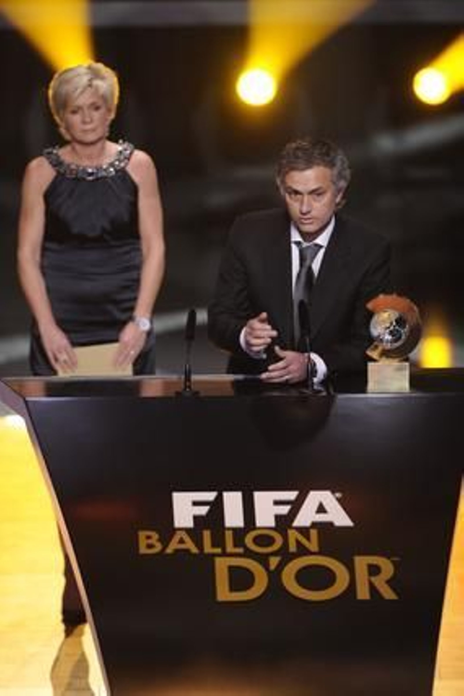 El portugués José Mourinho, mejor entrenador de 2010.

Foto: AFP Photo
