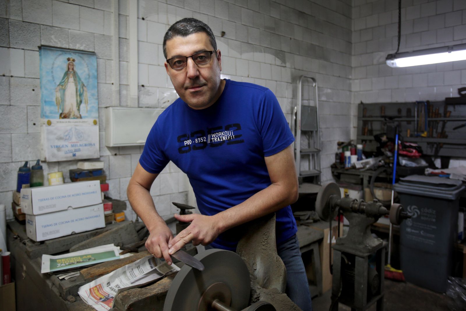 Serafín Gabriel, en su tienda en una imagen de 2018.