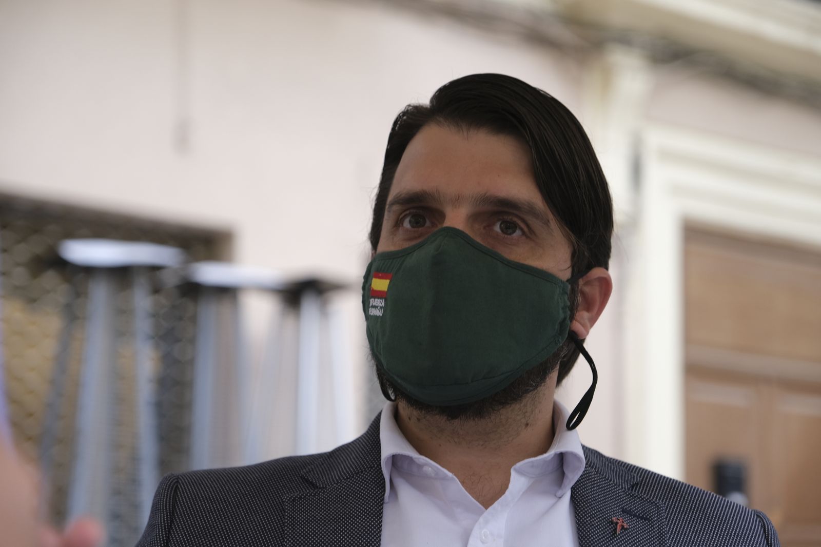 Juan Francisco Rojas durante la entrevista en la cafetería del hotel Torreluz