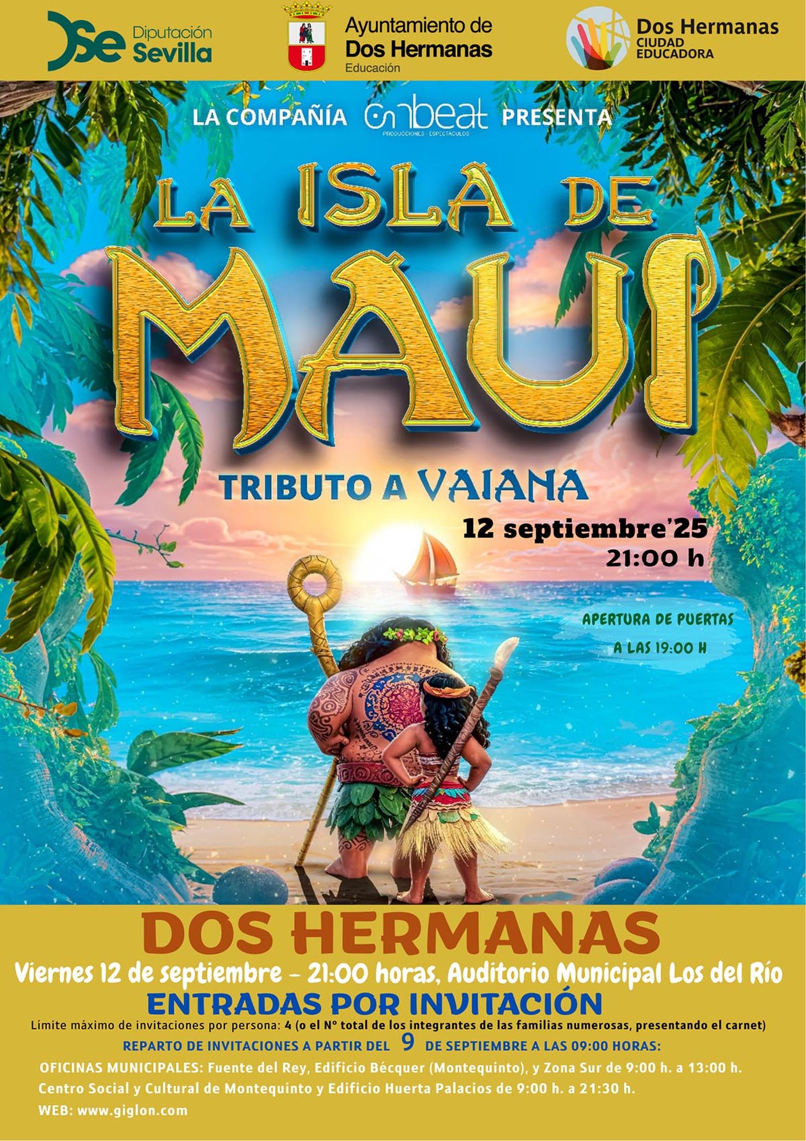 Espectaculo musical para toda la familia, La isla de Maui. Tributo a Vaiana.