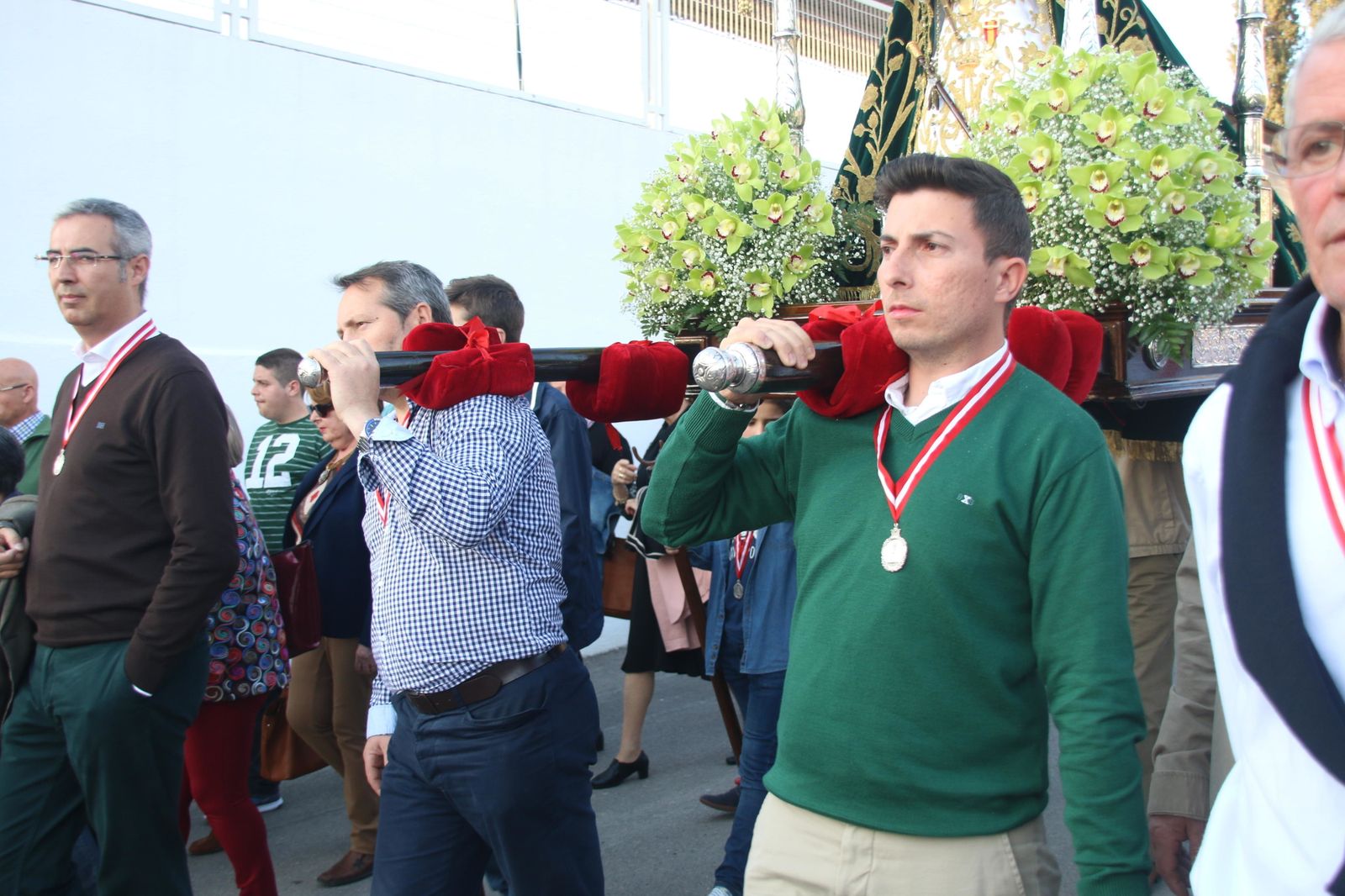 Las imágenes de la Virgen de Gádor en su recorrido a Berja