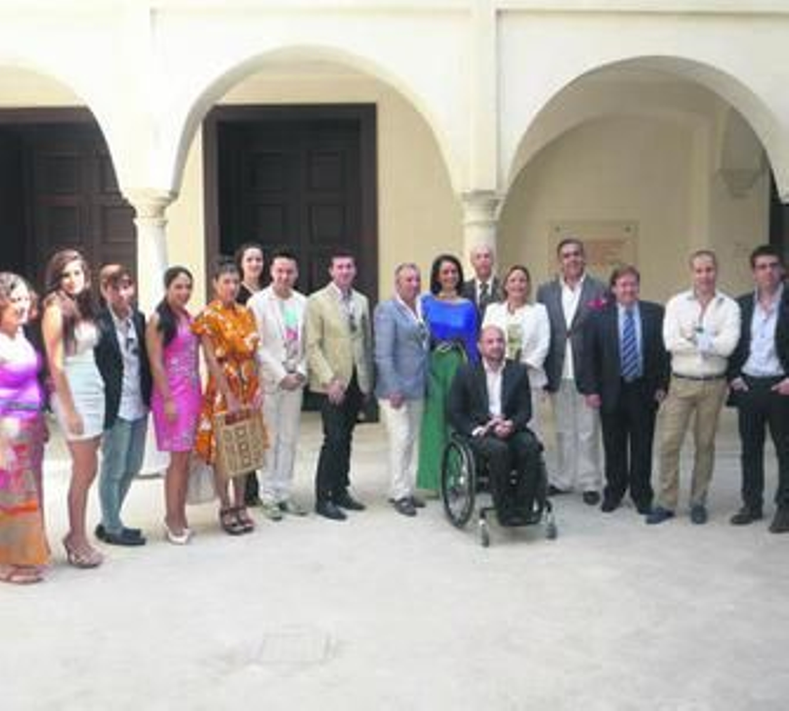 Los organizadores del evento, ayer, en el Museo Thyssen.