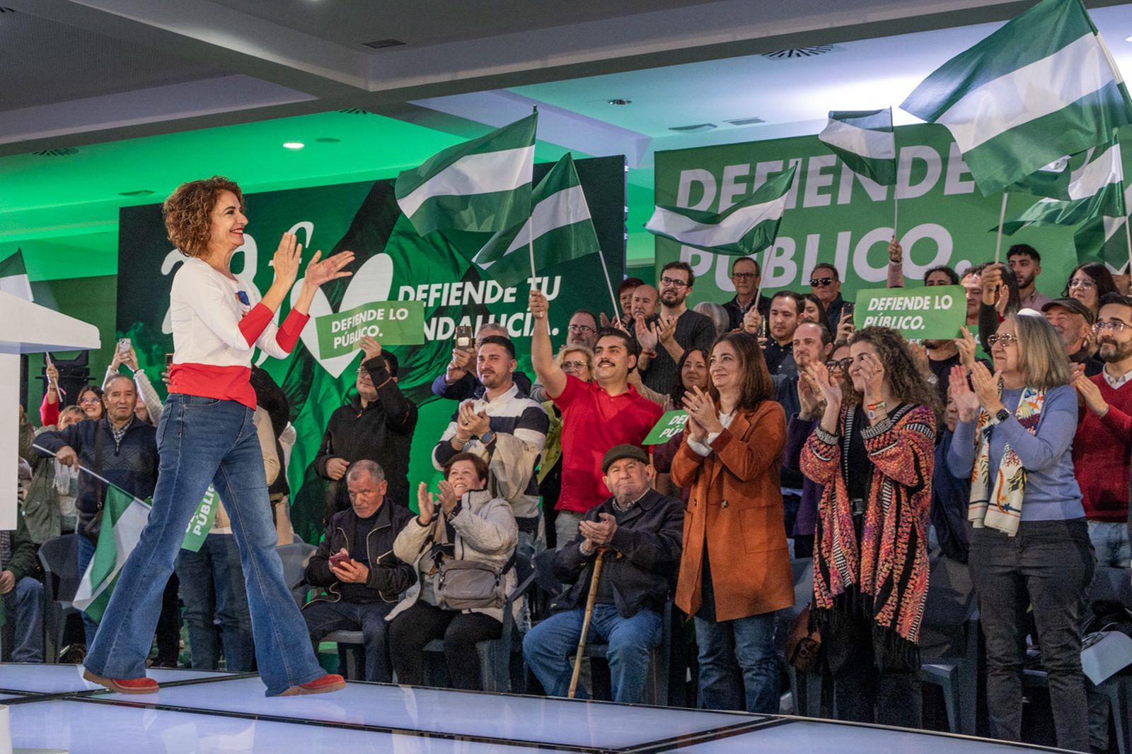 Acto en defensa de los servicios públicos para celebrar el 28F en Jaén