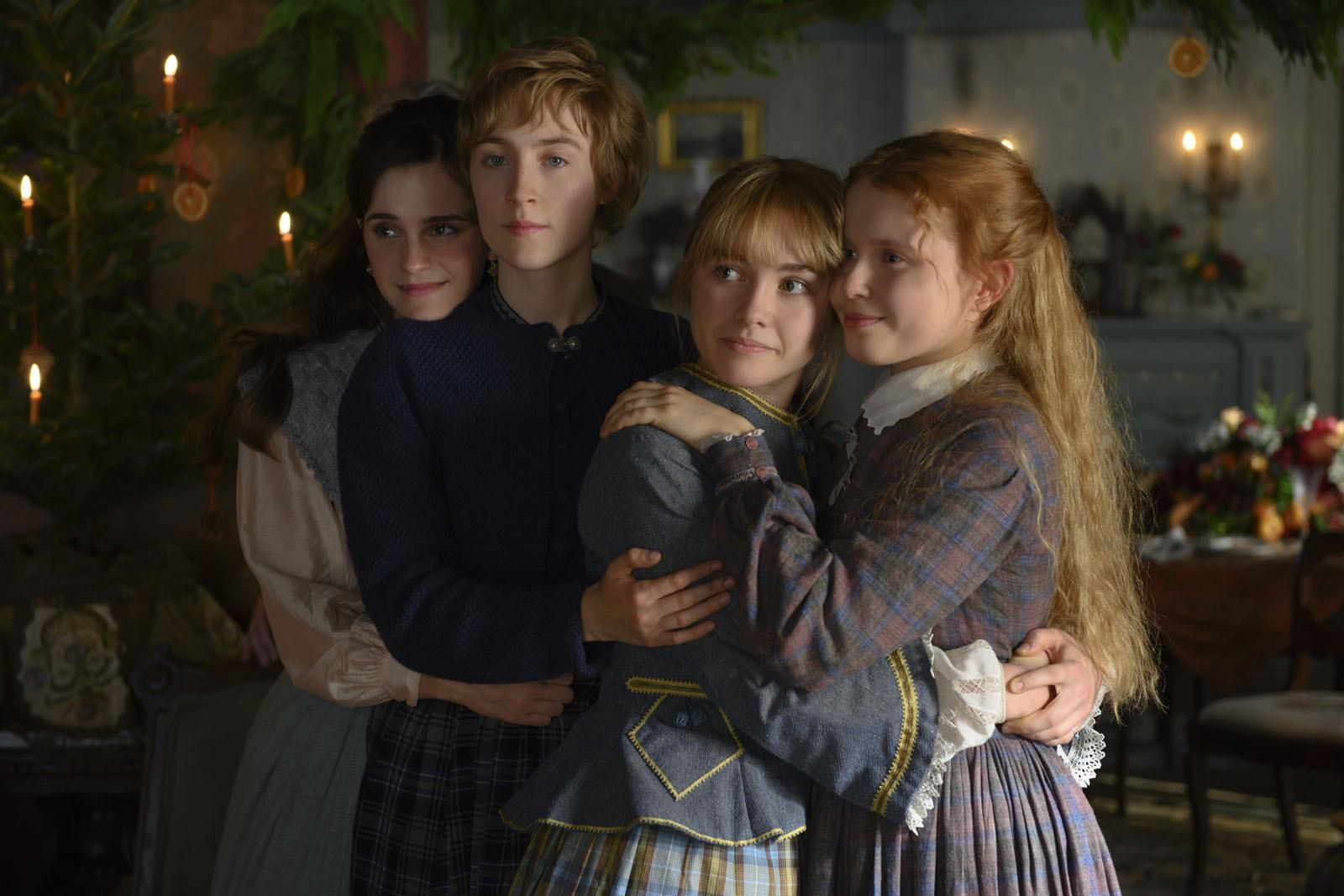 Emma Watson,  Saoirse Ronan, Florence Pugh y Eliza Scanlen en un fotograma de la película.