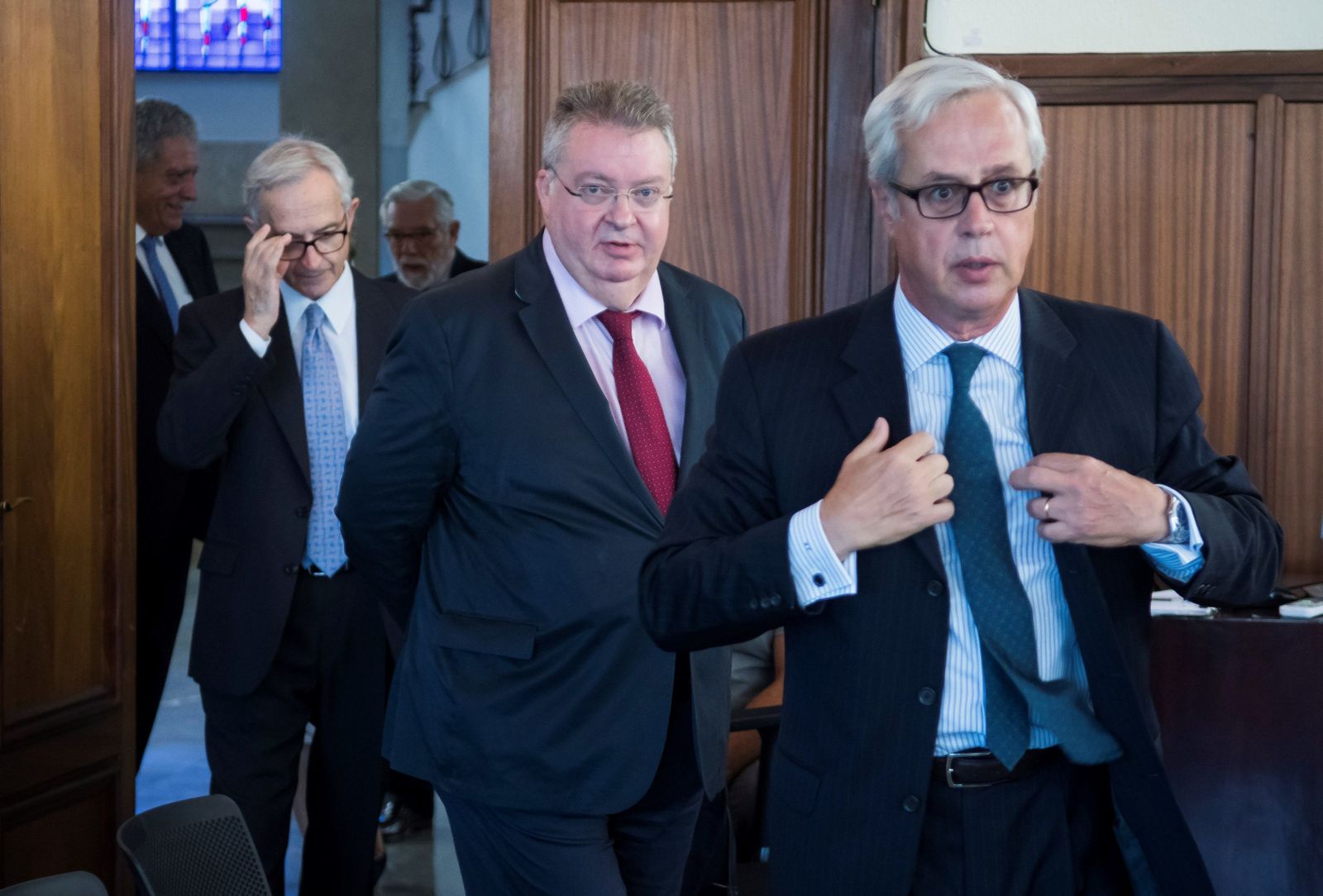 Los peritos José Ignacio López, Miguel Ángel Martínez Lago y Juan Zornoza.