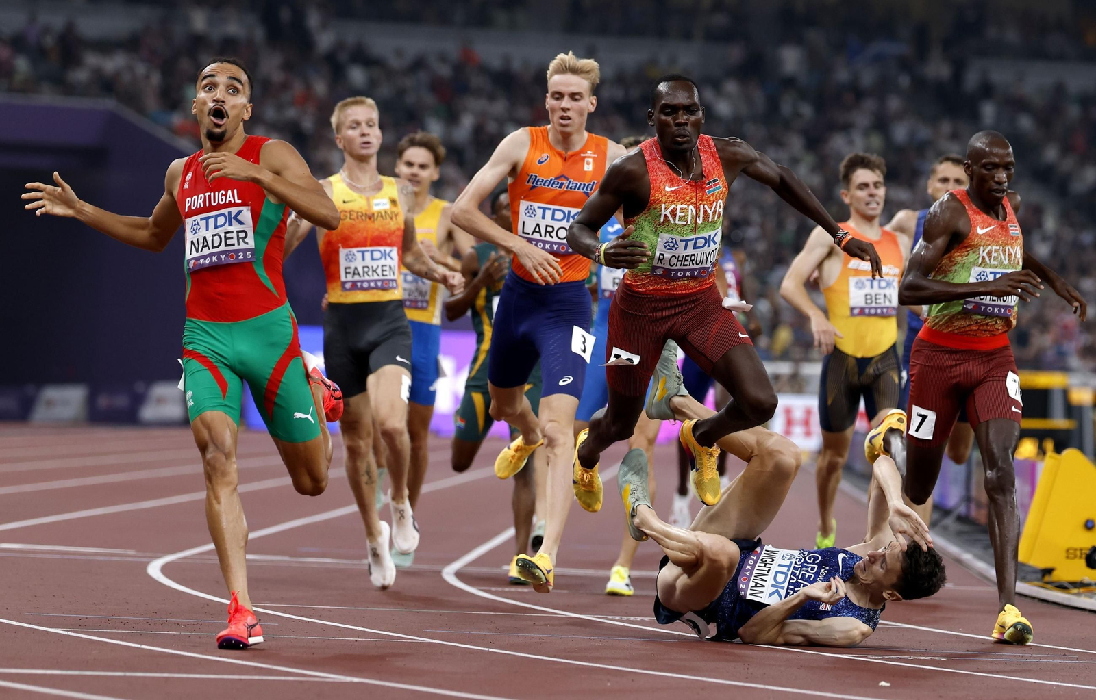 Las fotos de la lesión de Jordan Díaz y del resto de la jornada del Mundial de atletismo