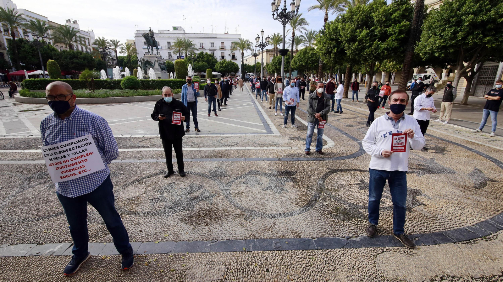 Imágenes de la concentración de hosteleros