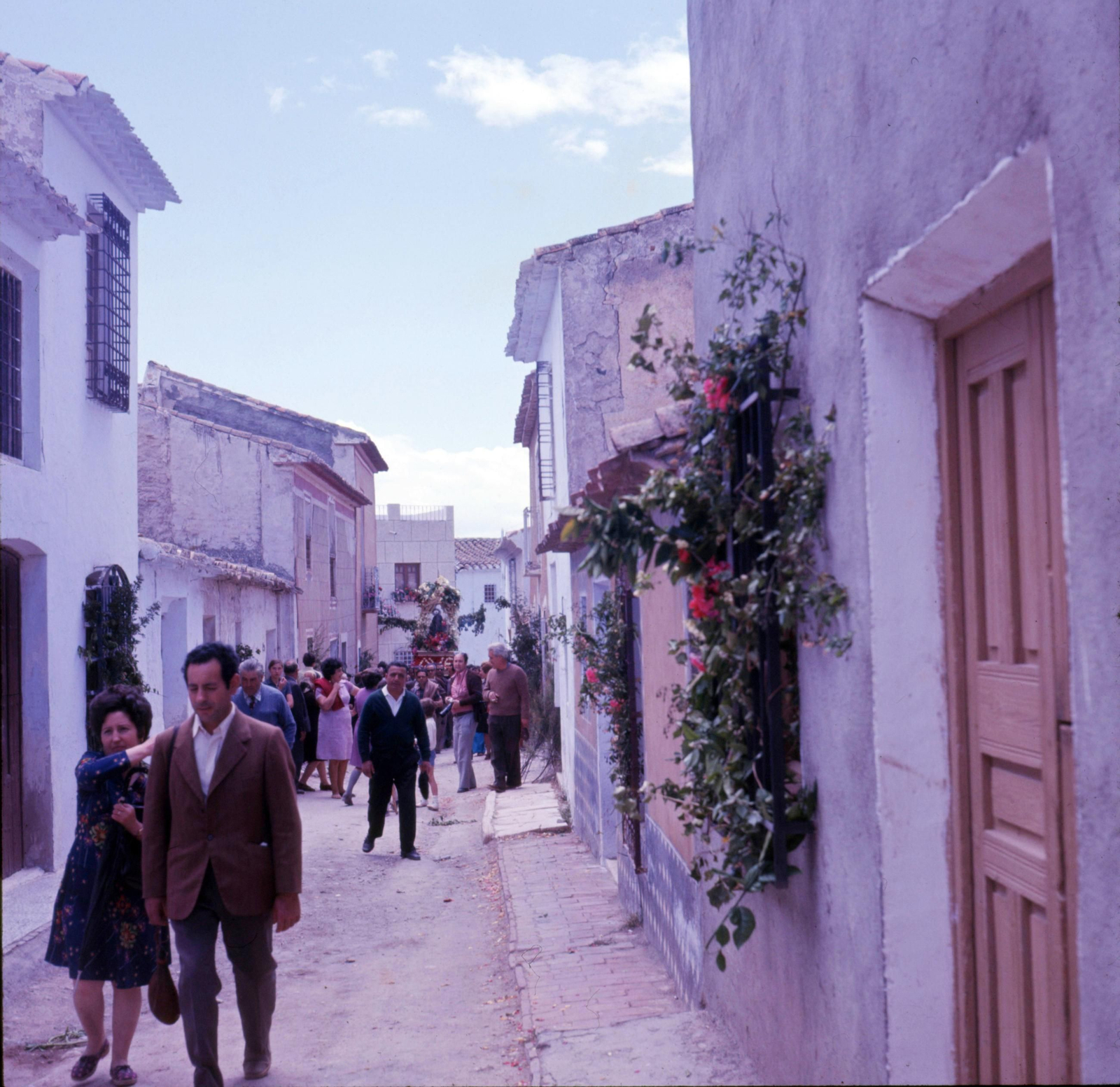 Una calle de Albox en 1975.