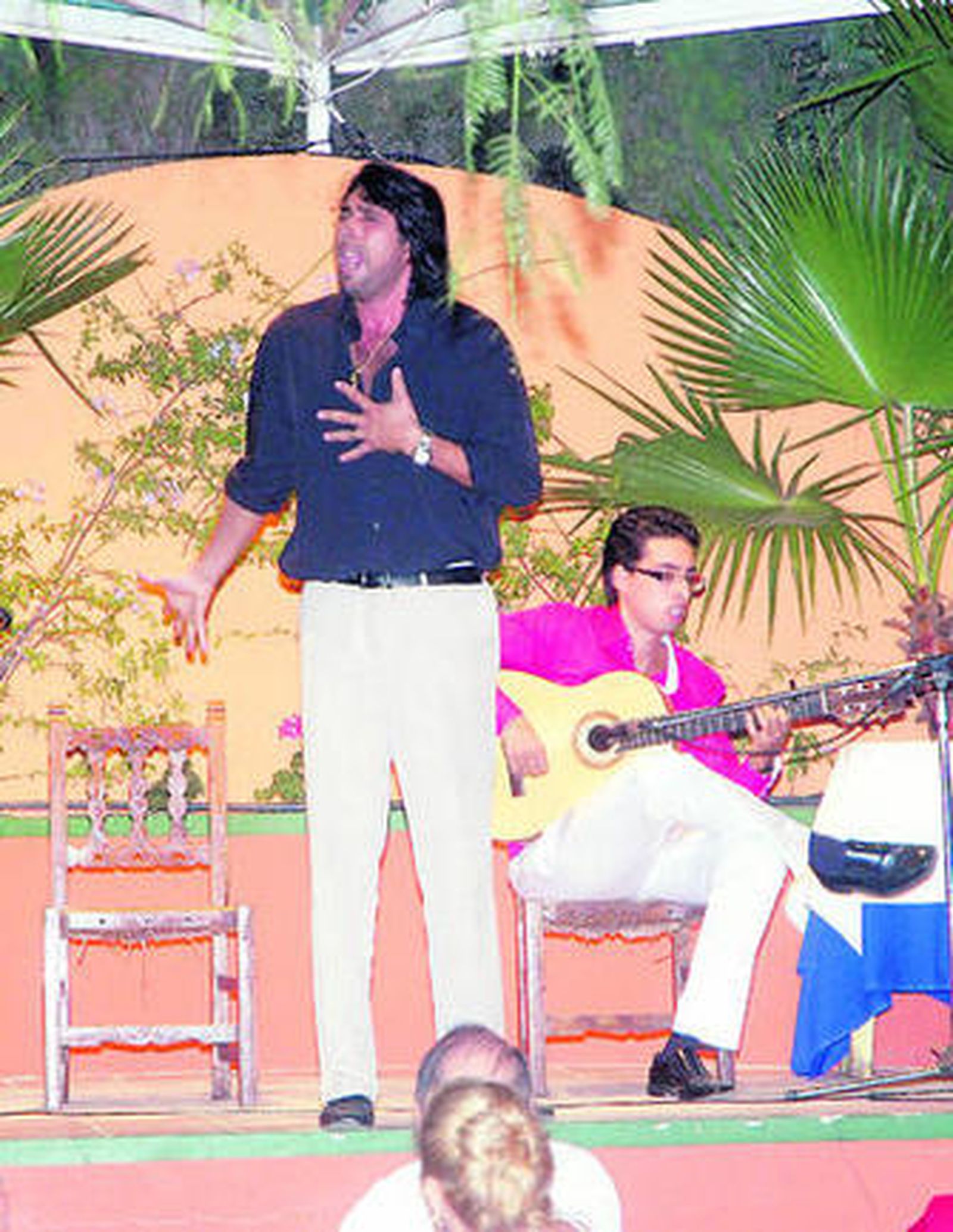 El cantaor granadino José Fernández, durante su actuación.