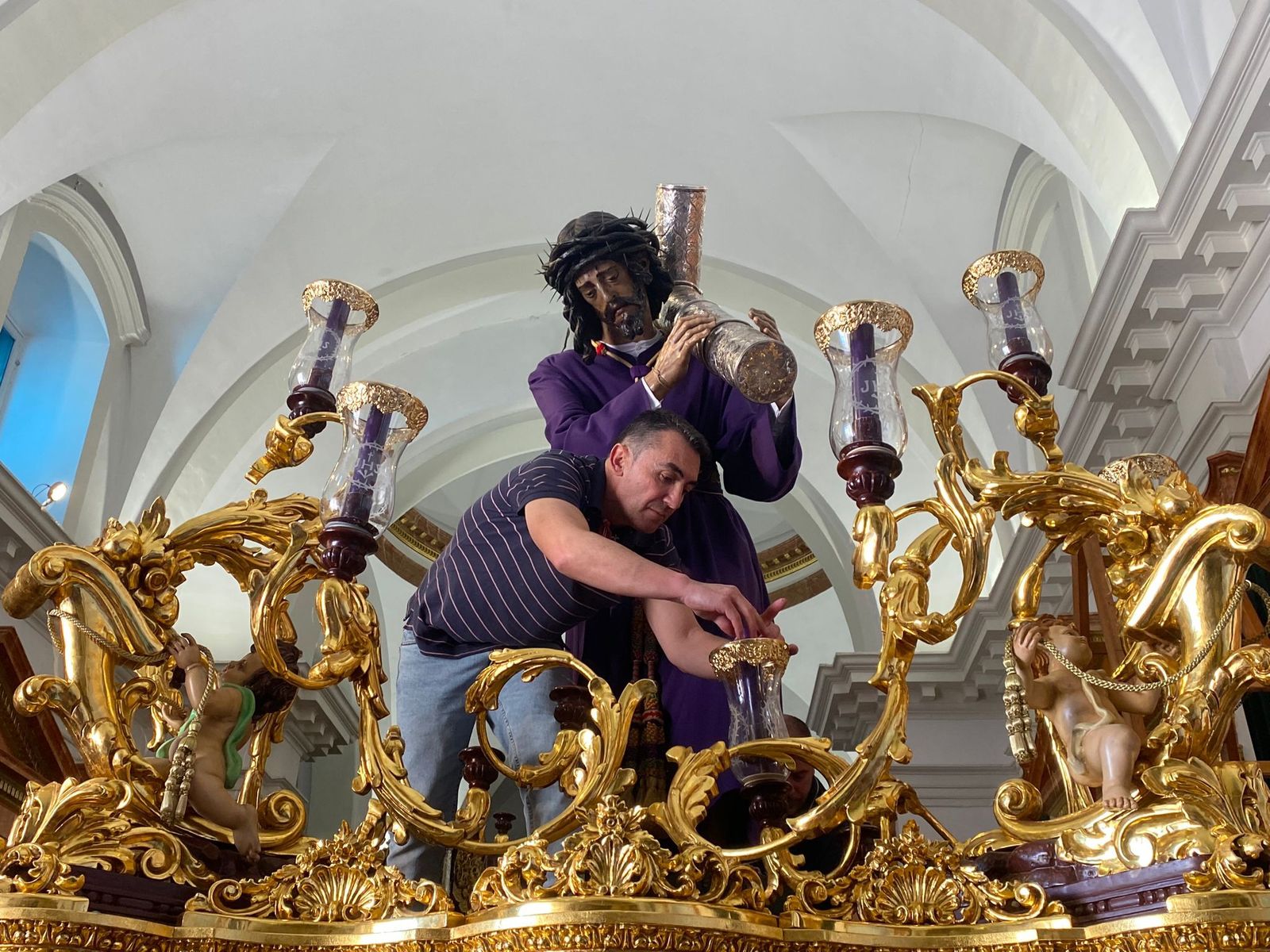 El Nazareno de La Rambla ya está en su paso.