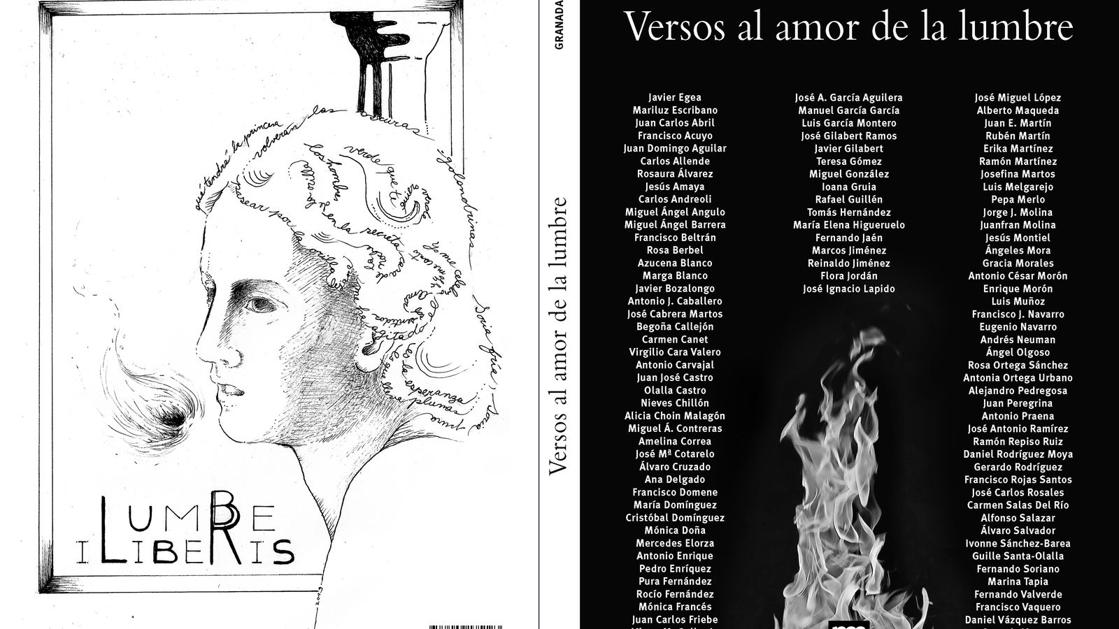 Cubierta de la antología 'Versos al amor de la lumbre'.