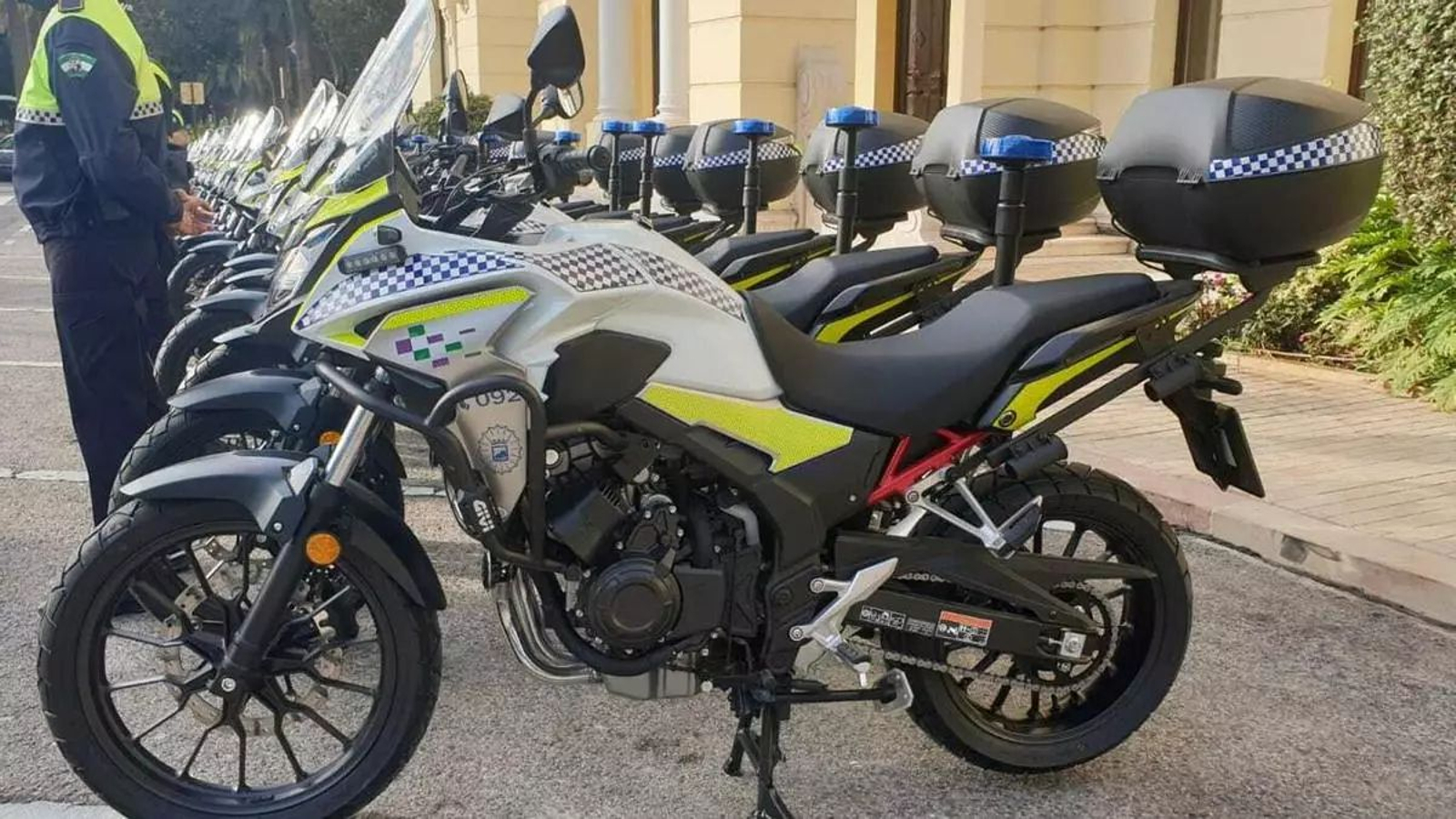 Motos de la Policía Local de Málaga, en una imagen de archivo.