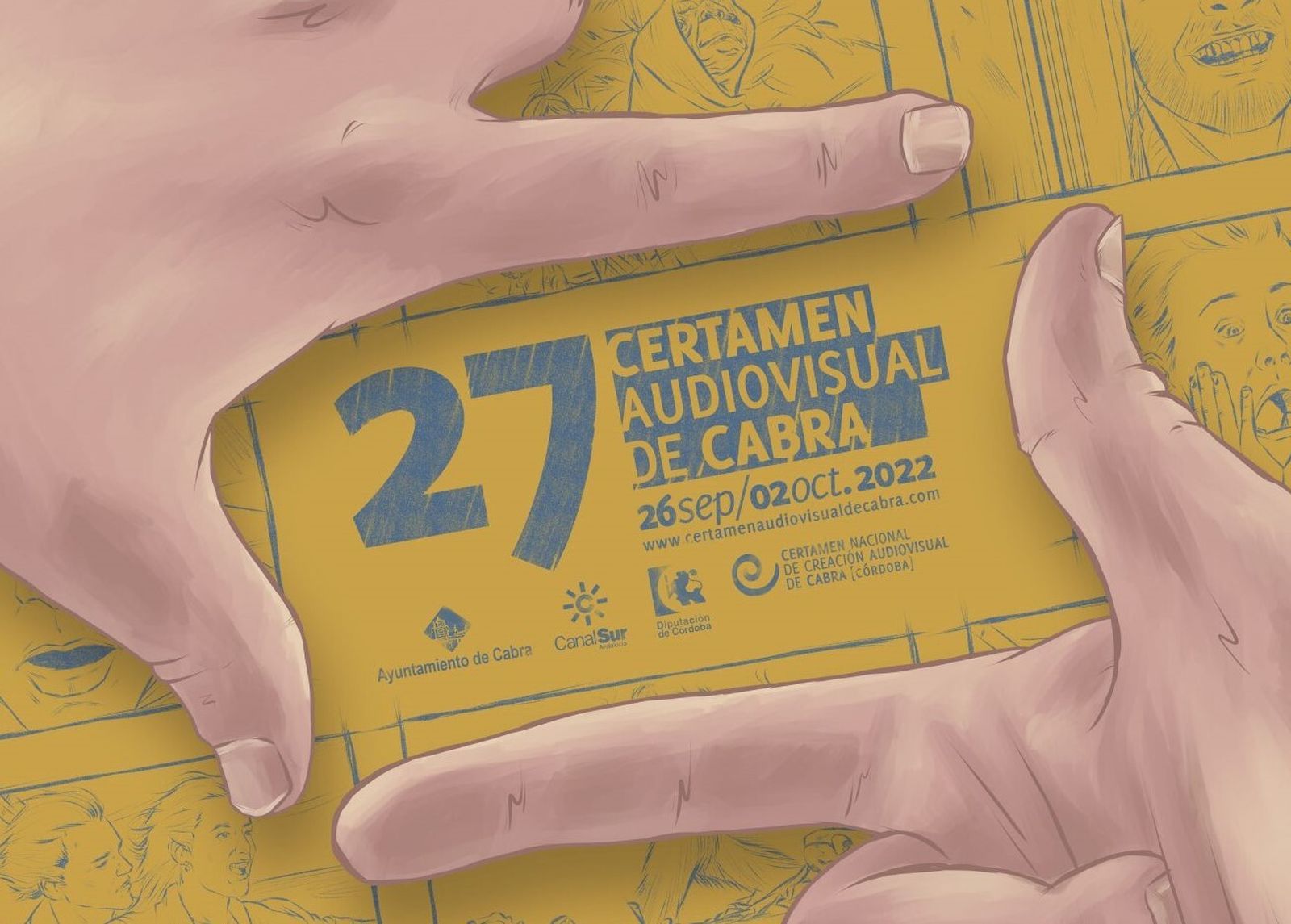 Cartel del 27 Certamen de Creación Audiovisual de Cabra.