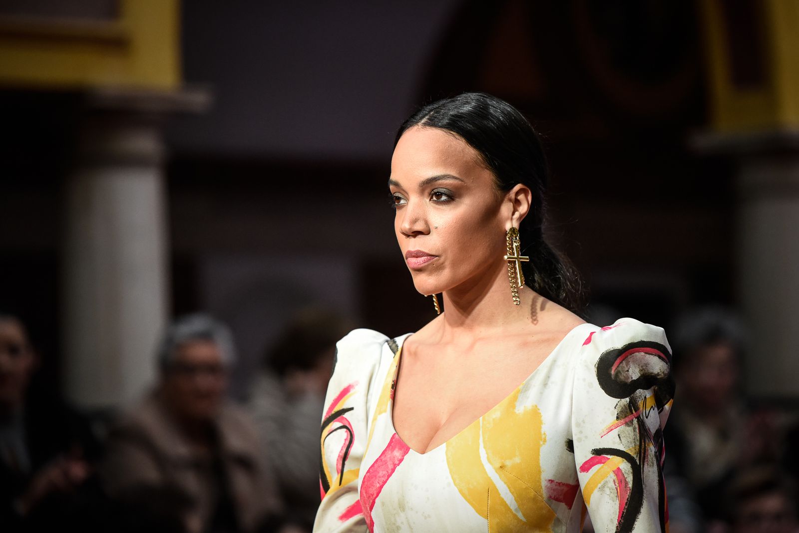 Imágenes de la inauguración de la Pasarela Flamenca en el patio del Ayuntamiento