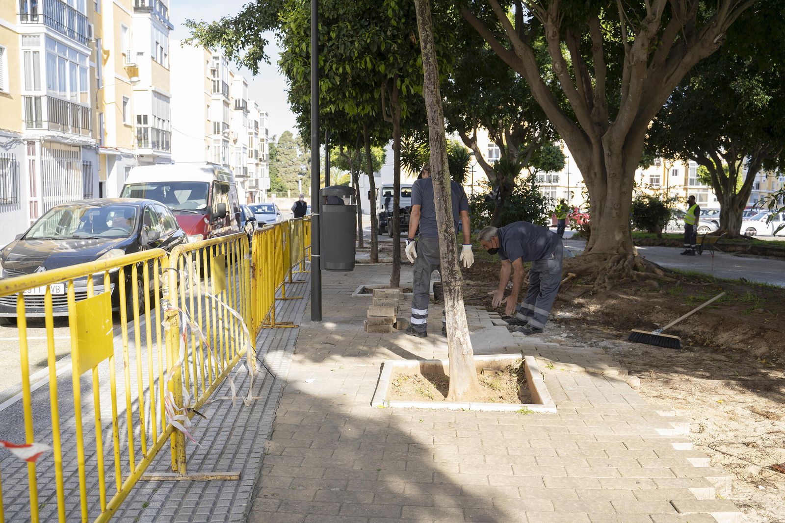 Obras en una imagen de archivo.