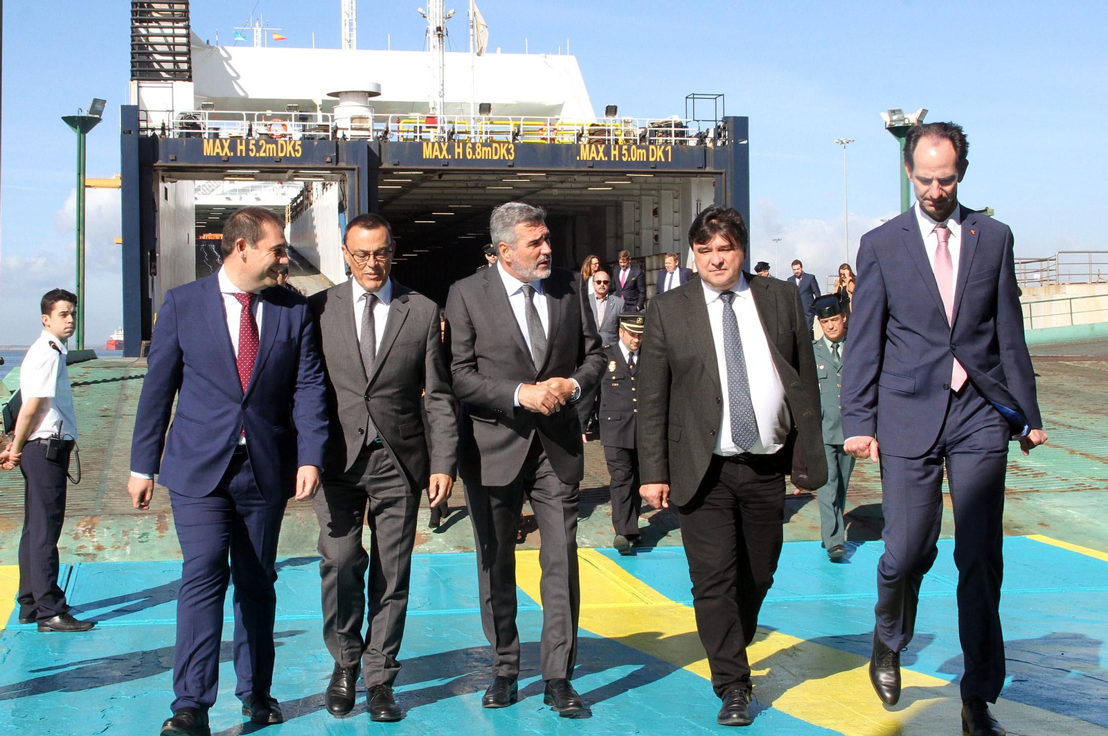 Balearia,  Fred Olsen y el Puerto de Huelva presentan la nueva línea entre Huelva y Canarias, en imágenes