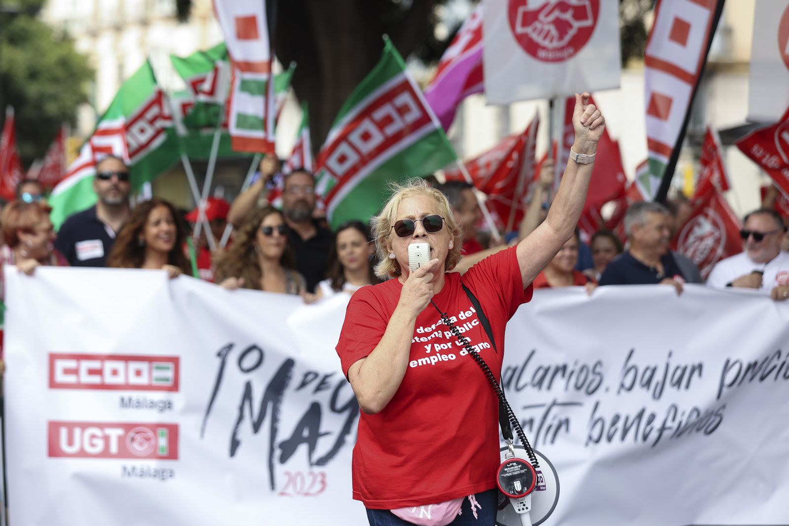 La manifestación del 1º de mayo de Málaga, en fotos