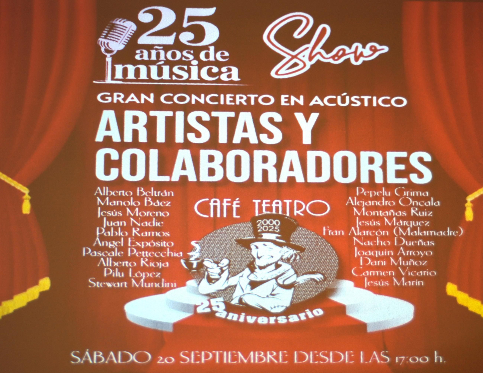 Las fotos del concierto acústico por el 25 aniversario de Café Teatro