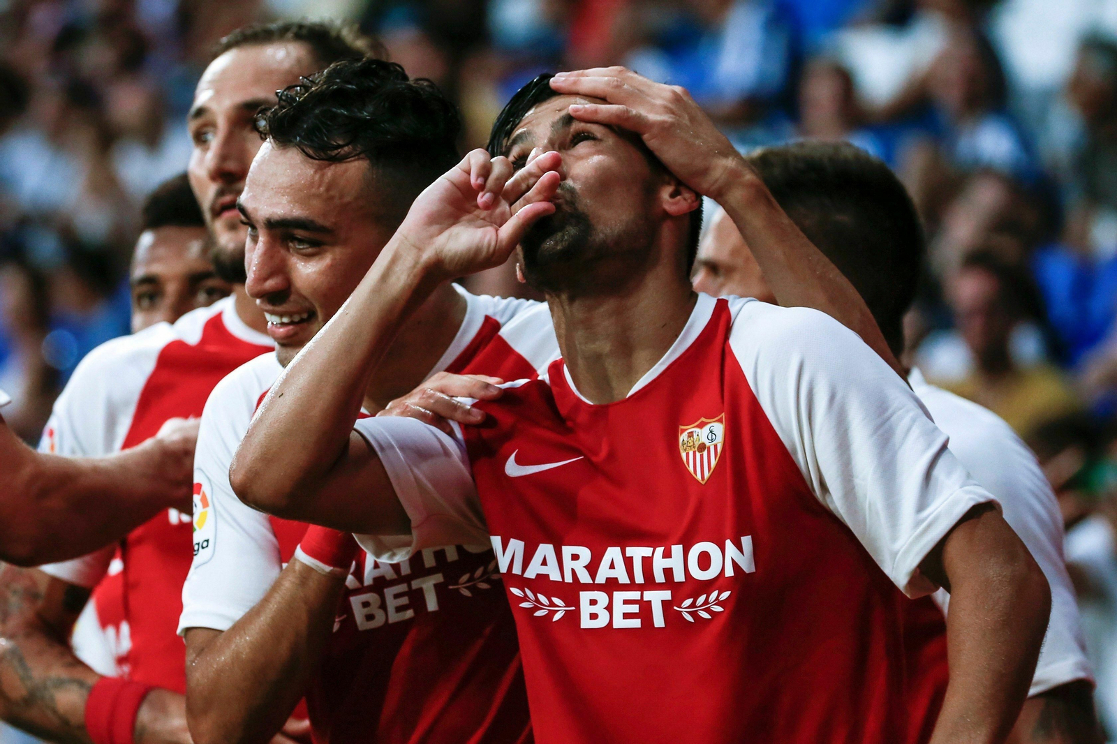 Nolito celebra el tanto que anotó ante el Espanyol en el inicio liguero.