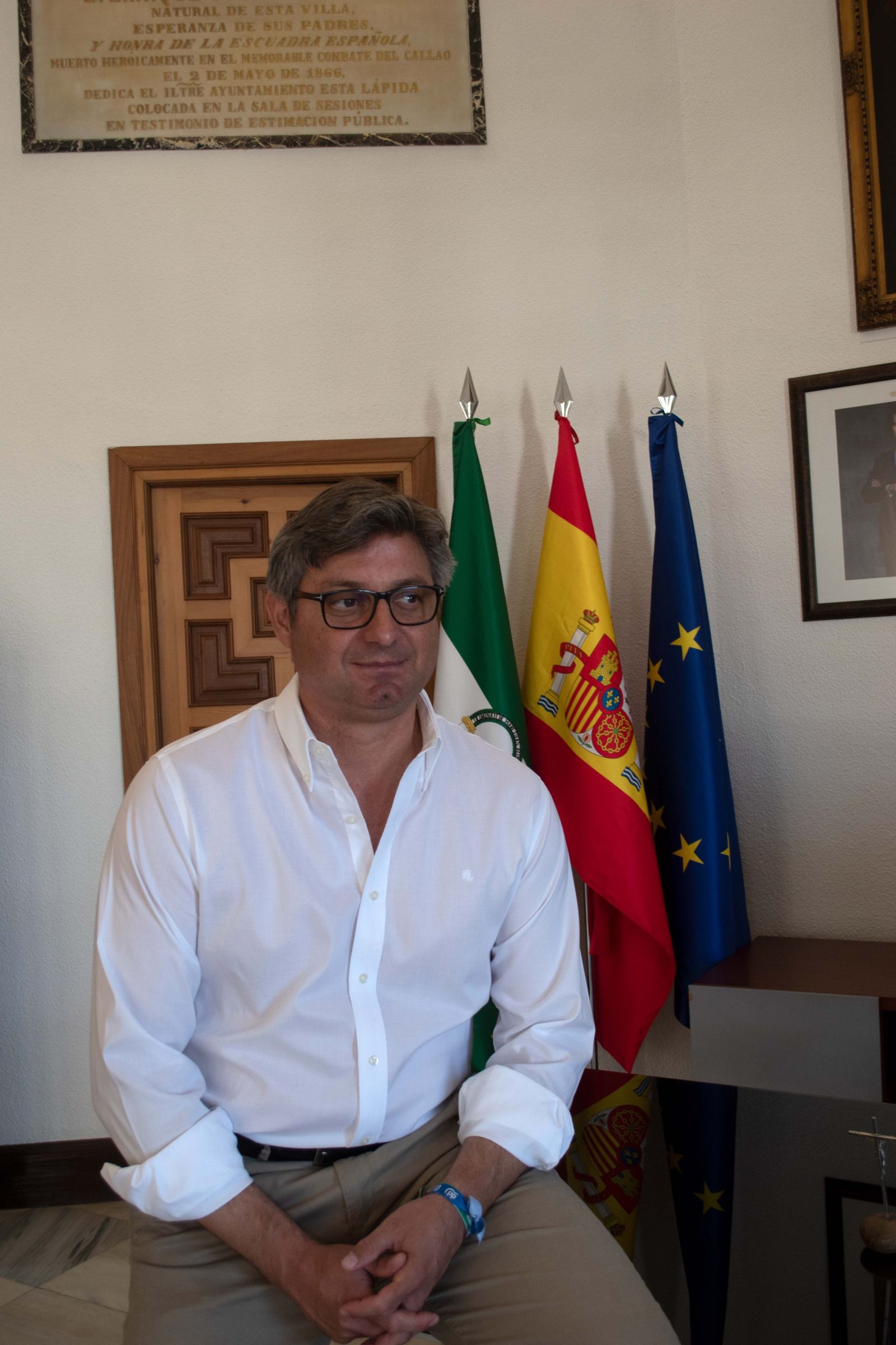 Un momento de la entrevista.