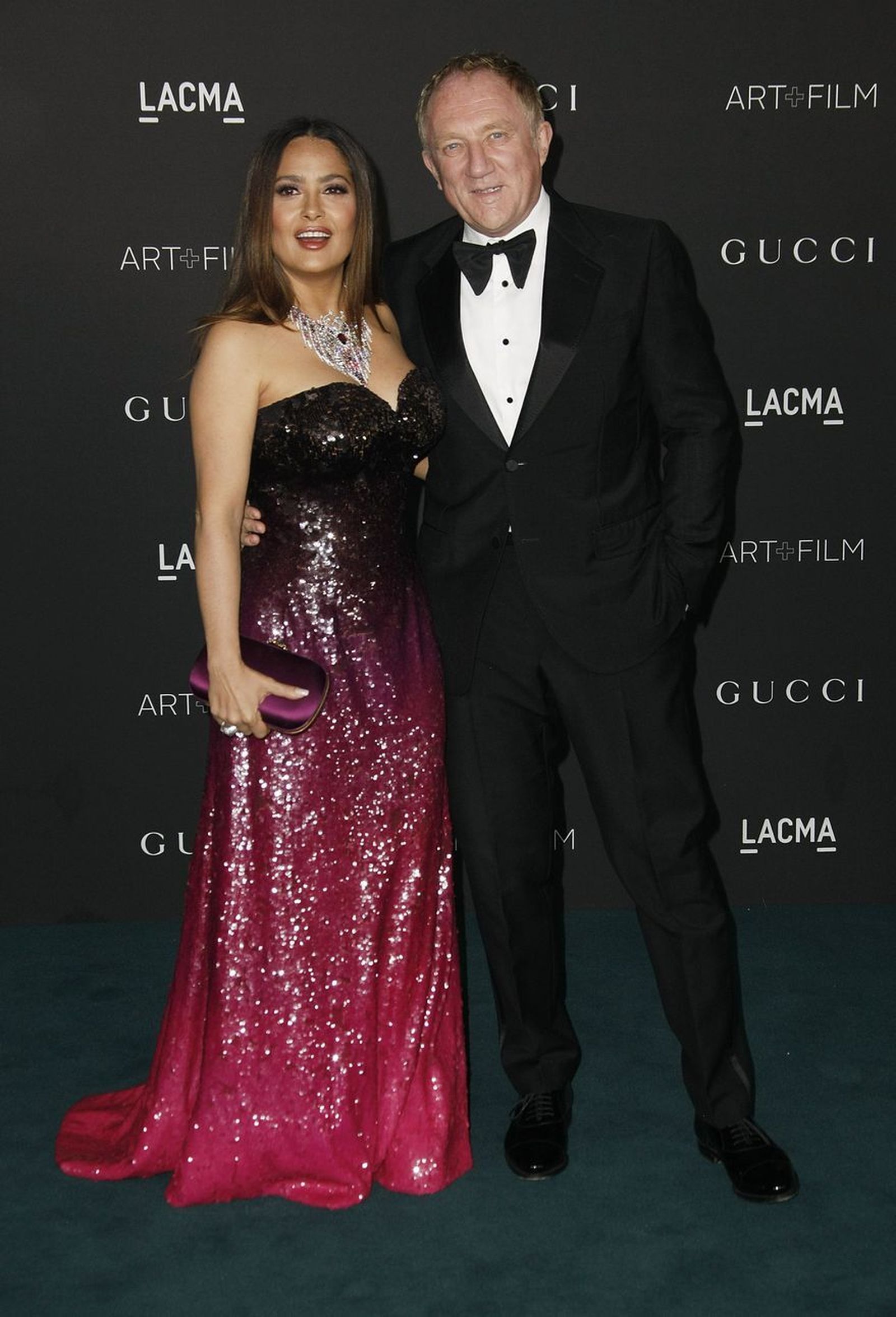 Salma Hayek con su marido, Francois-Henri Pinault.