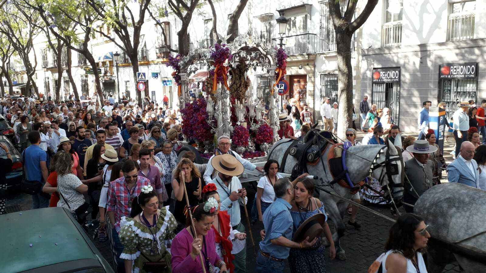 Las imágenes de la salida de la hermandad de Jerez al Rocío