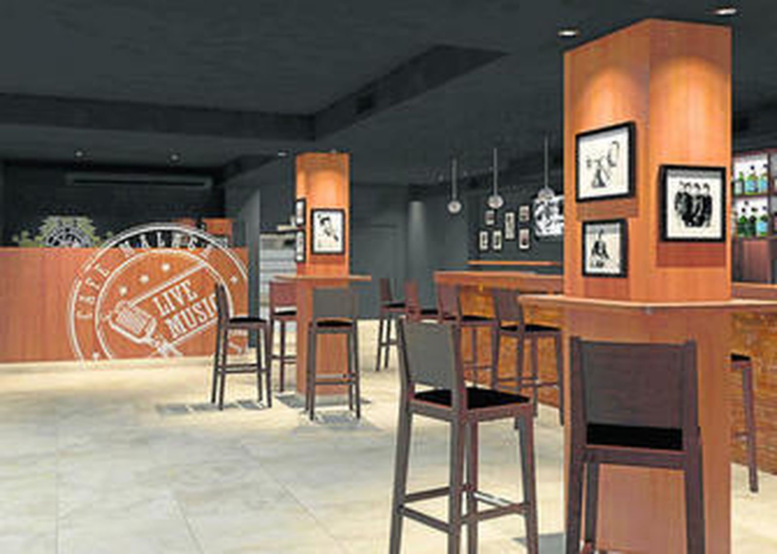 Interior de Golden Club, un nuevo espacio para la música en Córdoba.