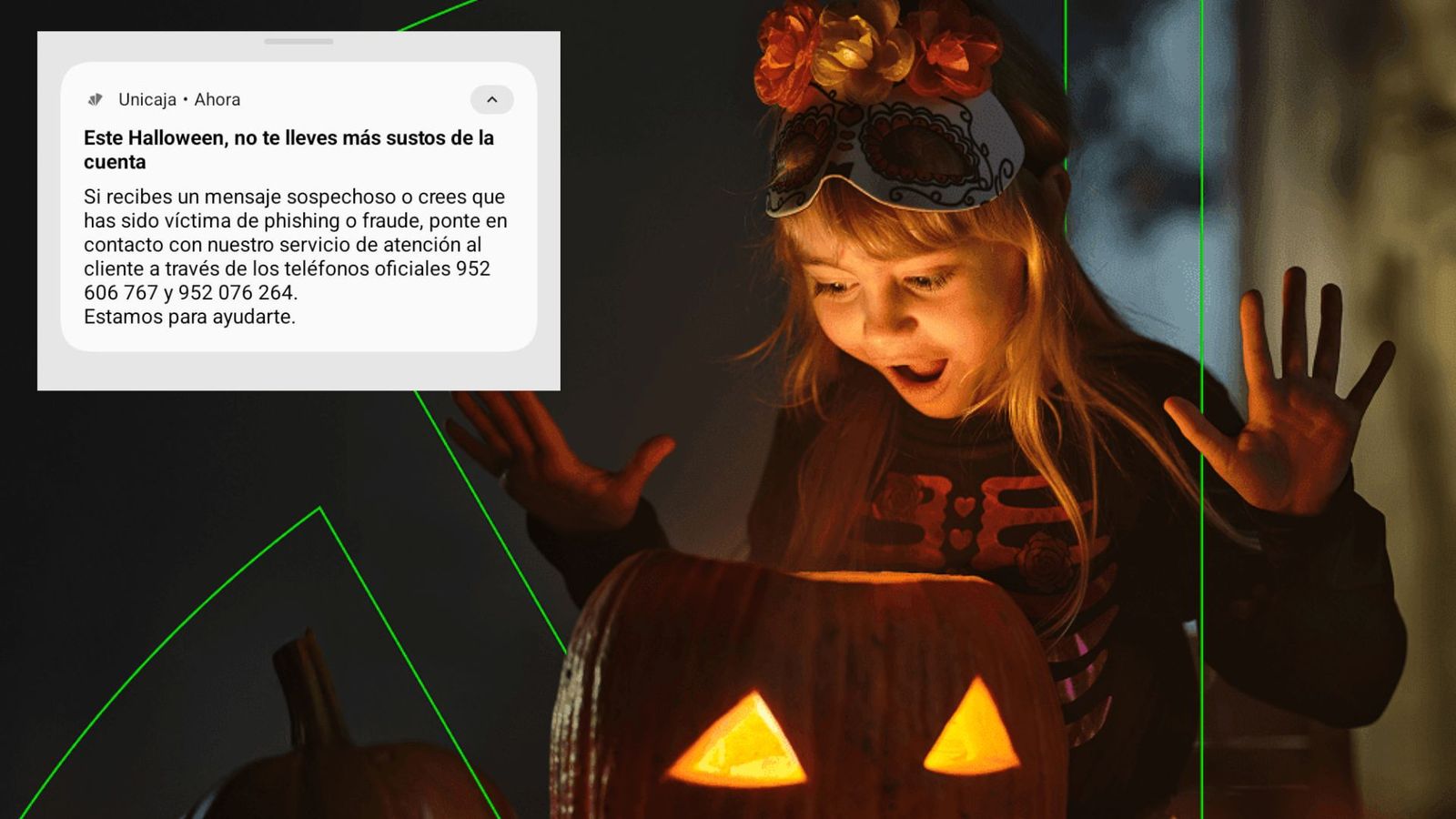 El mensaje que llega a la app del banco de Unicaja.
