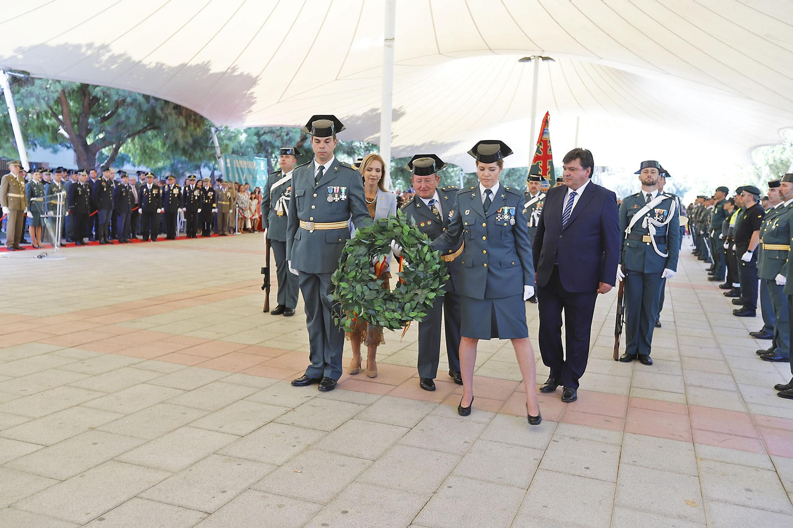 Imágenes de los actos de la Guardia Civil  en Huelva 12 de octubre, Día del Pilar