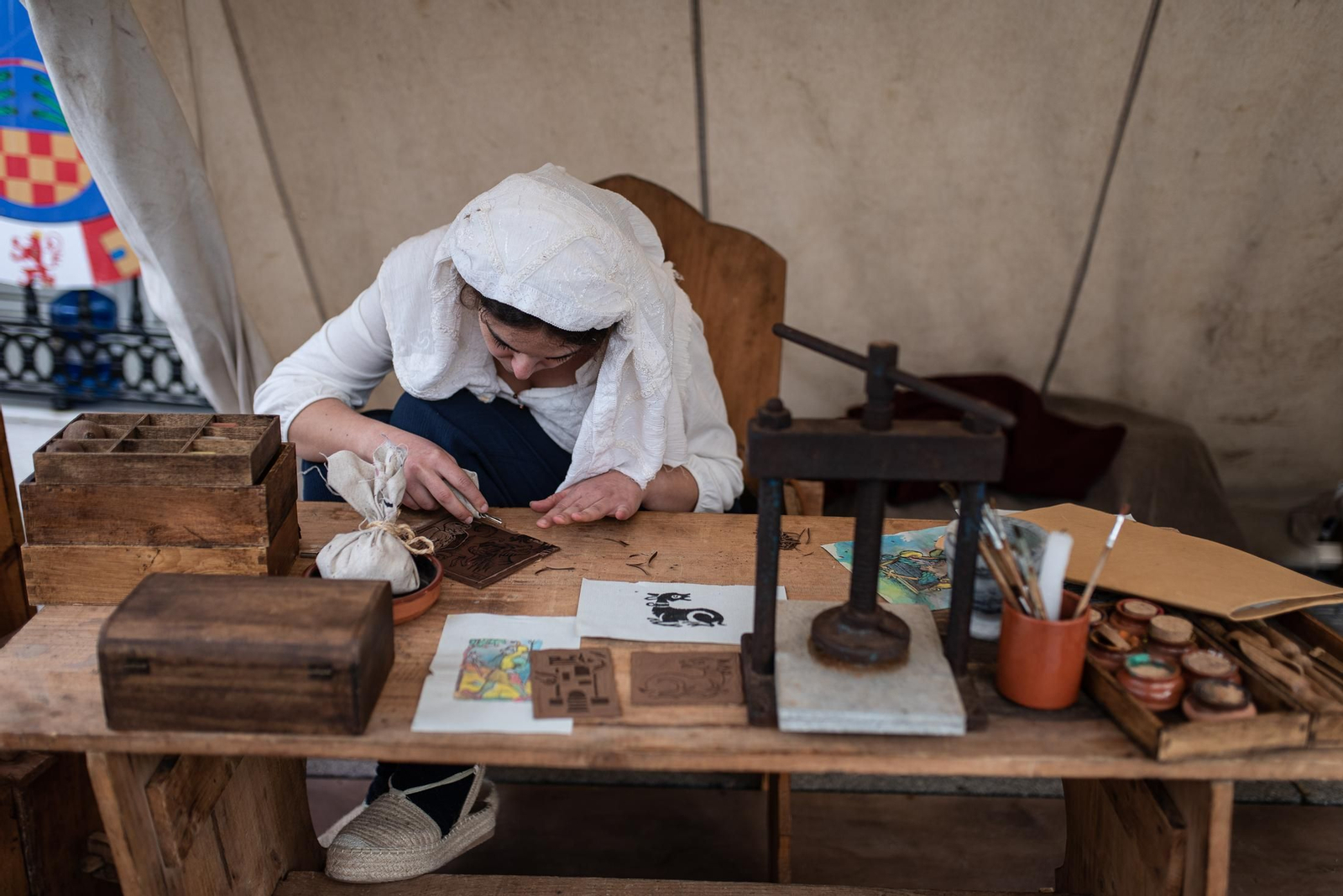 Imágenes del ambiente en la Feria del Descubrimiento de Palos de la Frontera