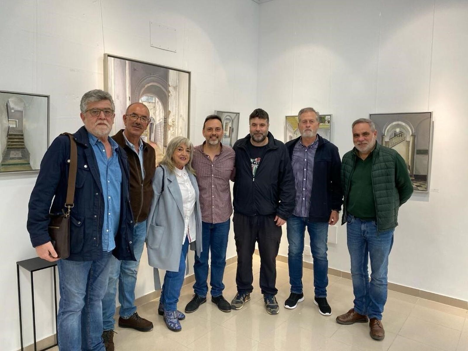 Joaquín García, Baldomero Toscano, Amalia Quirós, Fernando Devesa, Pepe Baena, Justo Mesa y Salvador Celada.