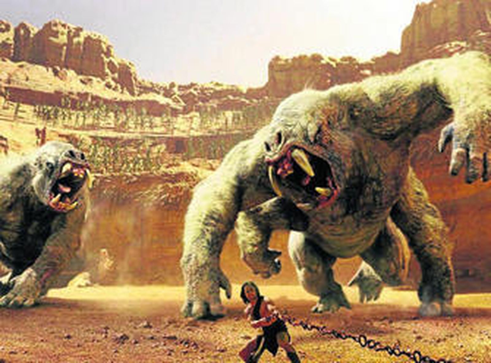 Taylor Kitsch, el actor que encarna a John Carter, en una de las escenas de la película.