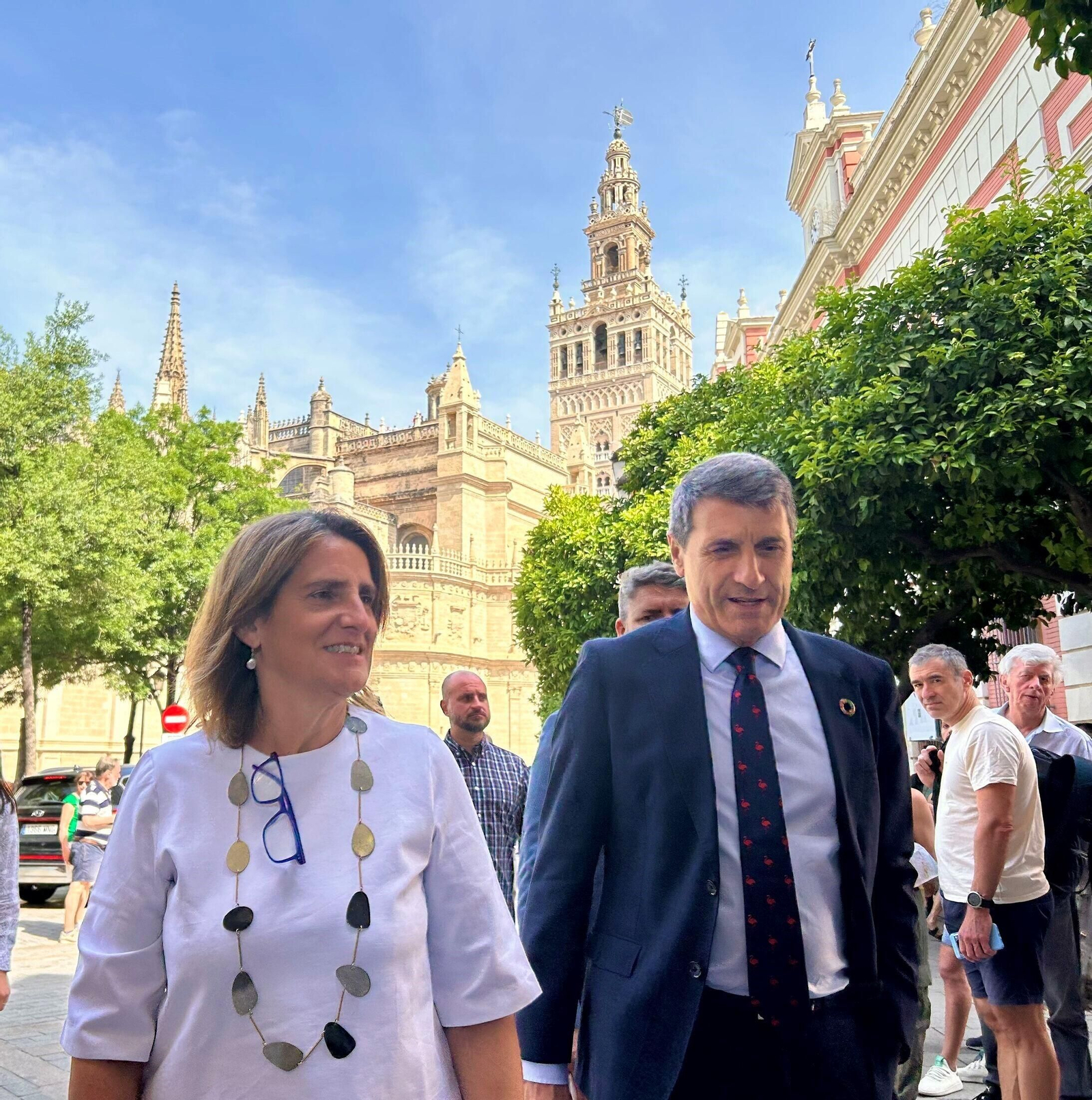 La vicepresidenta Ribera en Sevilla durante la firma del protocolo.