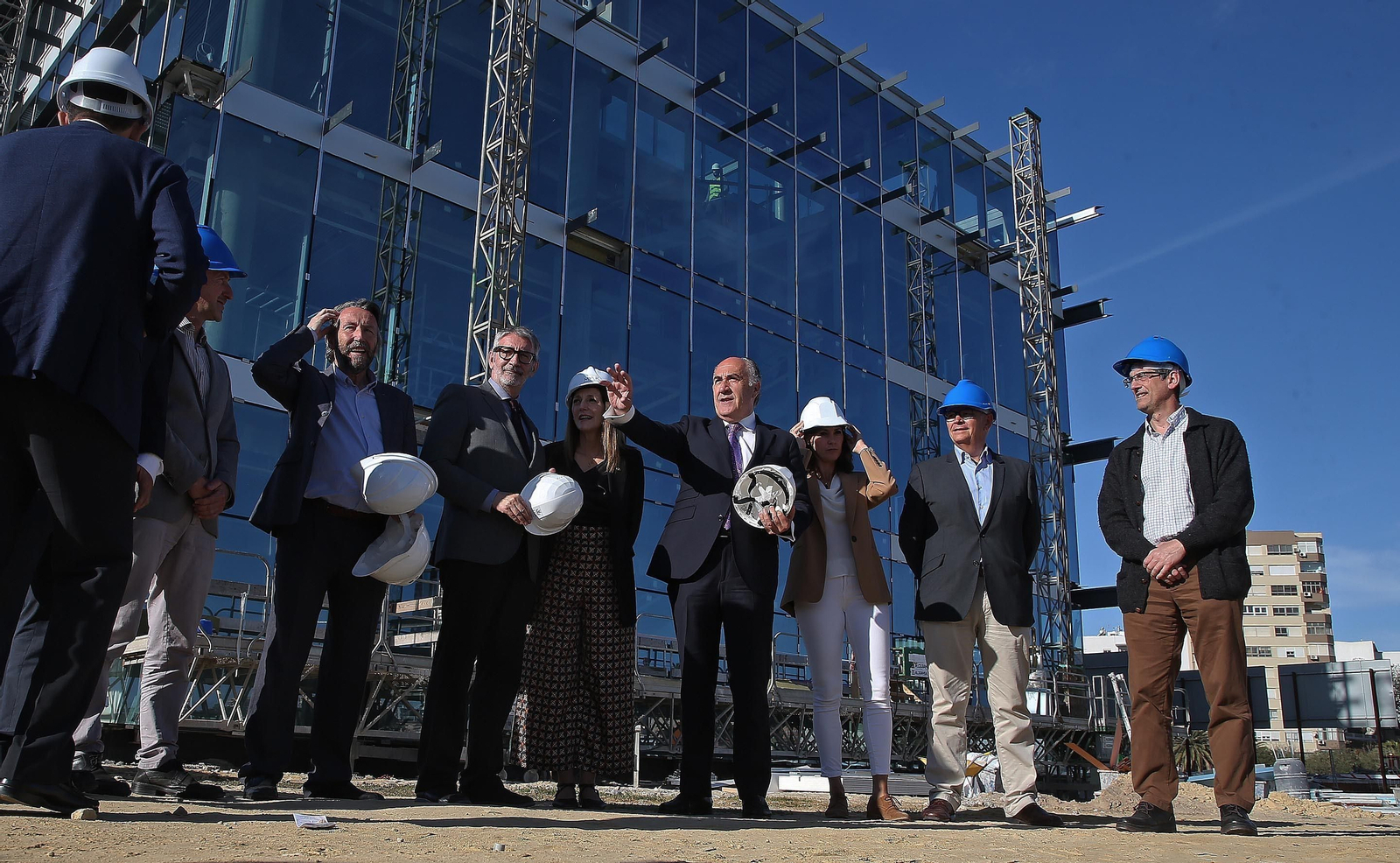Fotos de la visita a las obras del Centro de Innovación de la UCA del Lago Marítimo en Algeciras