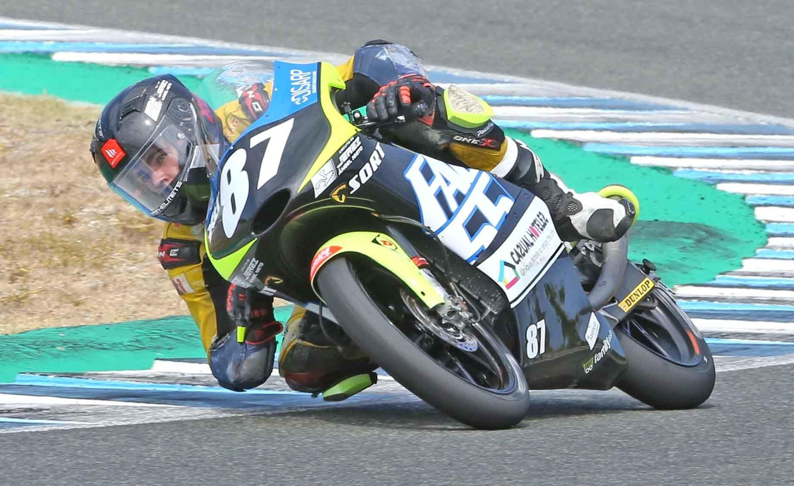 Fau Cañero, a lomos de la KTM del FAU55-El Señor de las Bolsas en el pasado FIM CEV Repsol en Jerez.