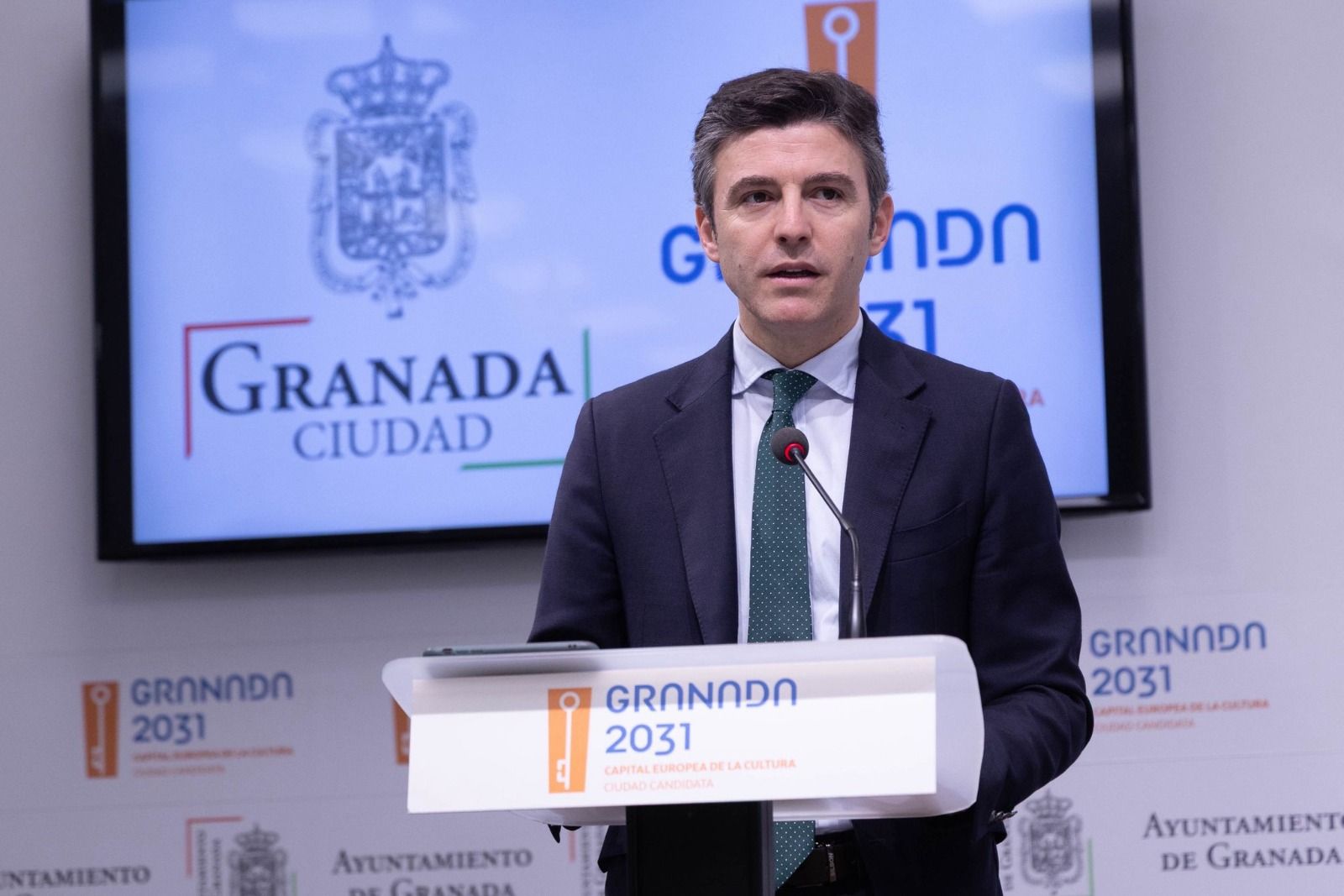 Jorge Saavedra, portavoz del equipo de Gobierno del Ayuntamiento de Granada.