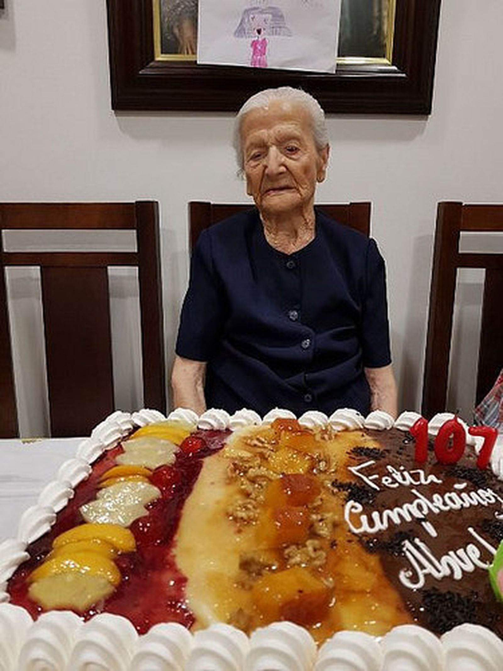 Carmen Minguet Pérez, en julio cuando cumplió 107 años