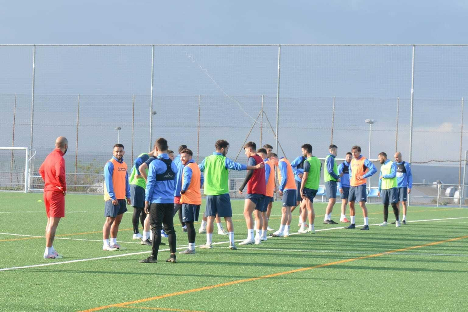 El Xerez CD entrenado este sábado por la mañana en Picadueñas.