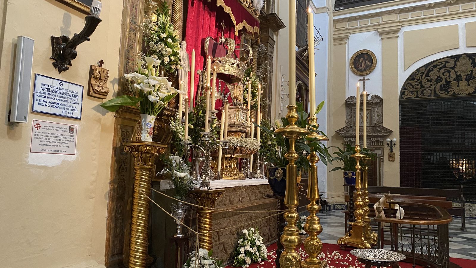 El Monumento Eucarístico en el convento de San Leandro