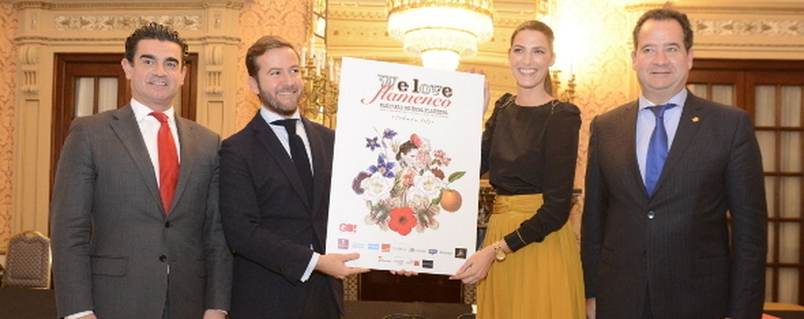 Amador Sánchez, Javier Villa, Laura Sánchez y Carlo Suffredini en la presentación de la nueva edición de We love flamenco.