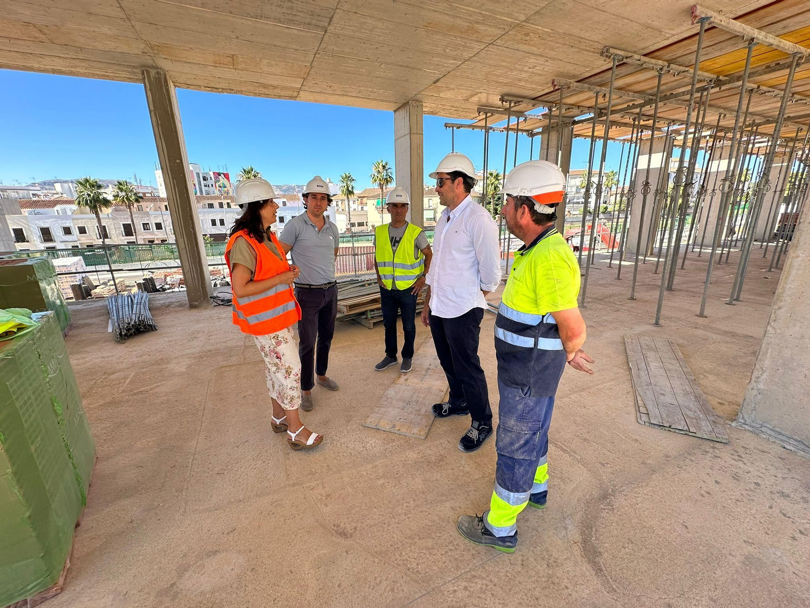 Visita de la alcaldesa a las obras