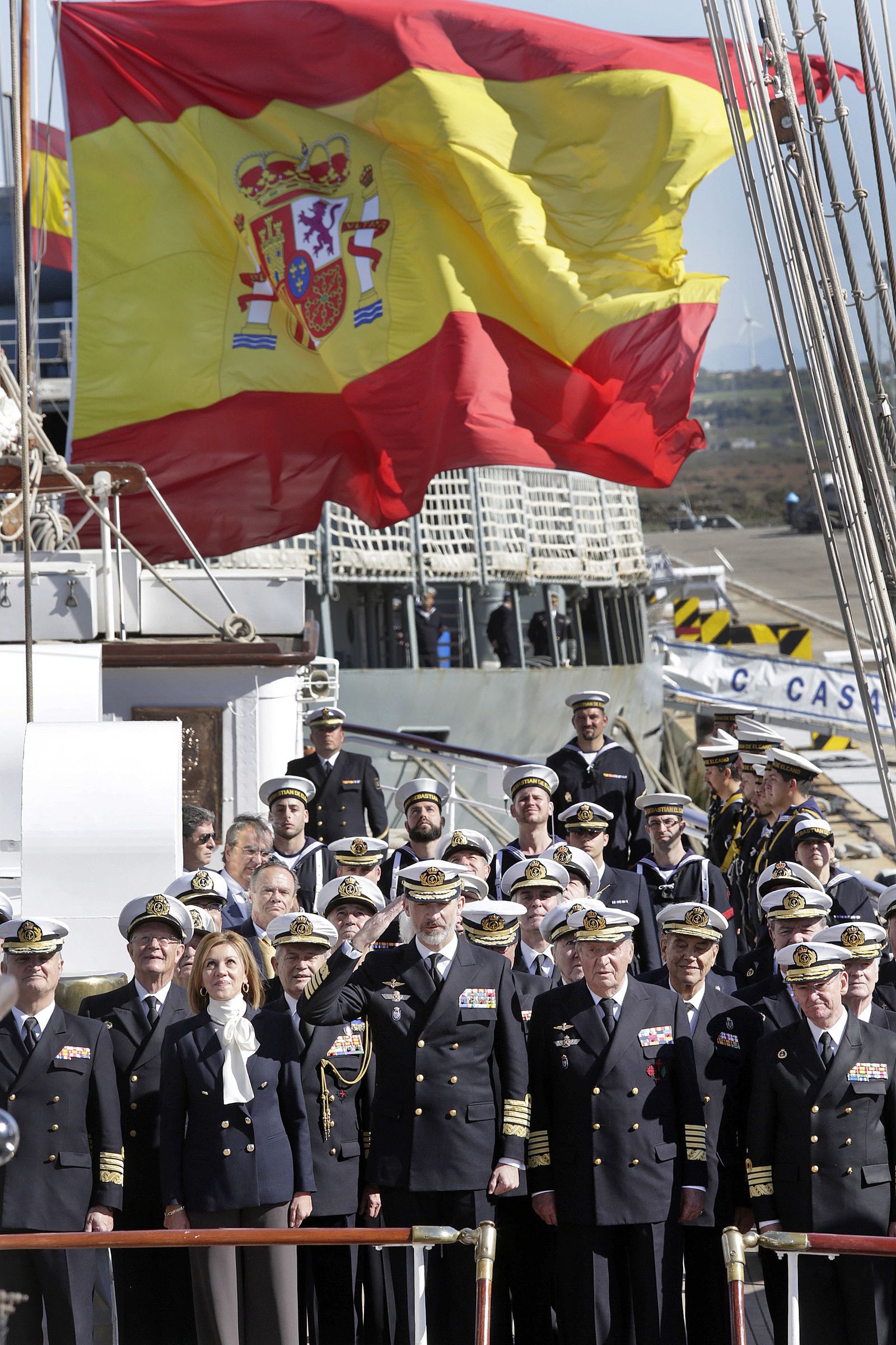 Visita de los Reyes al Juan Sebastián de Elcano