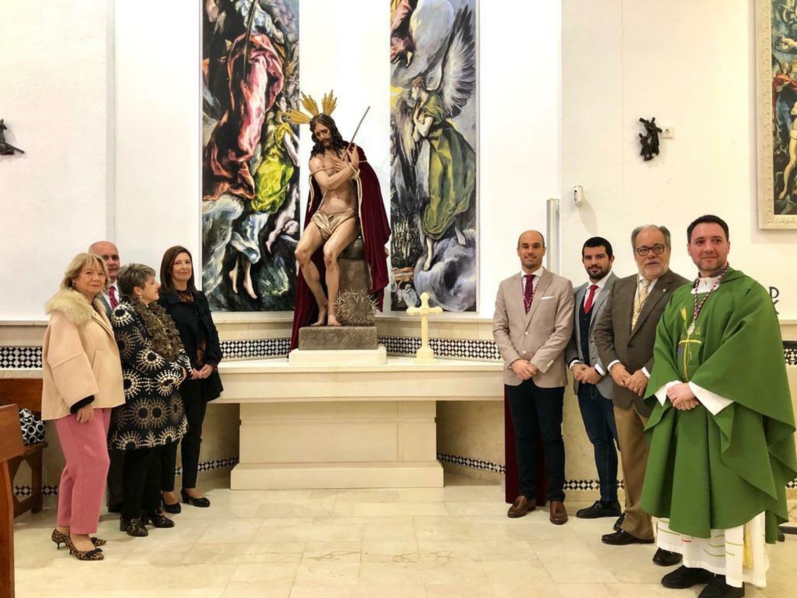 Un momento posterior al acto.