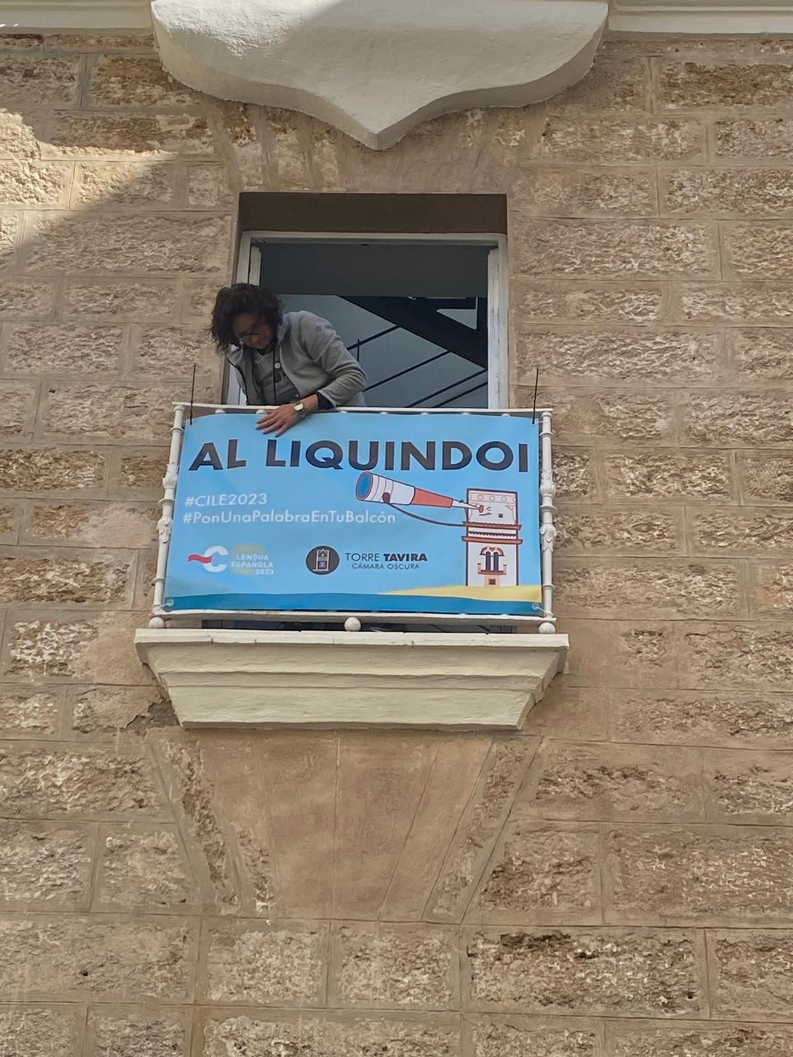 La palabra 'Al liquindoi' en la Torre Tavira
